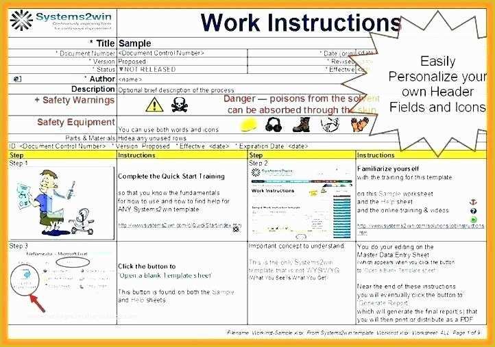 Free Manufacturing Website Templates Of Free Standard Procedure format sop Template 9 Work Safe