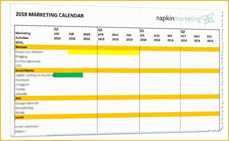 Free Marketing Calendar Template 2018 Of 2018 Marketing Calendar Template