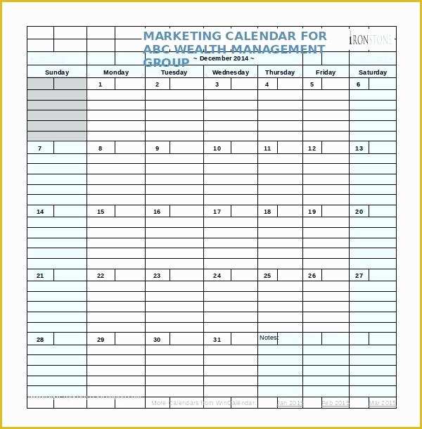 Free Marketing Calendar Template 2018 Of Monthly Marketing Calendar Template Advertising Free 2017