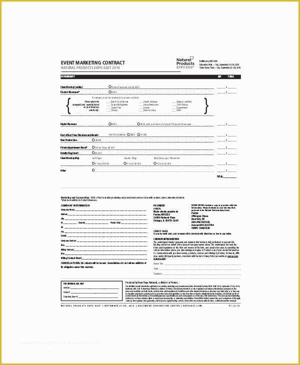 Free Marketing Contract Template Of 16 Marketing Contract Templates – Free Sample Example