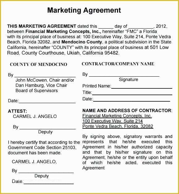 Free Marketing Contract Template Of Influencer Marketing Contract Template 4 Templates for Ppt