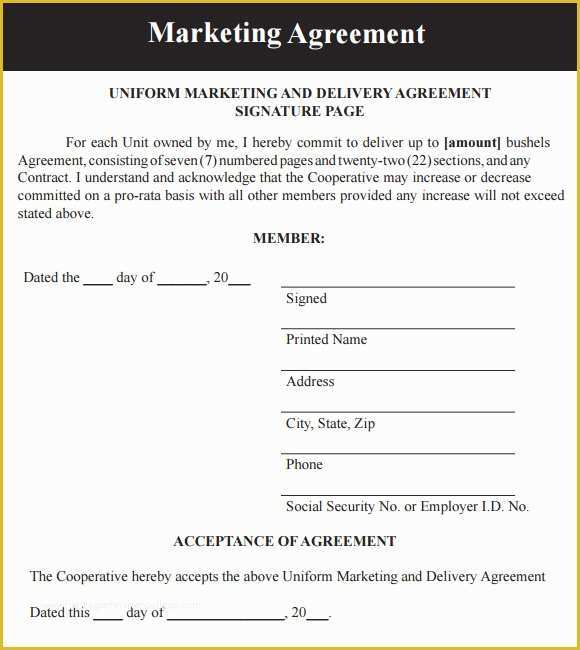 Free Marketing Contract Template Of Marketing Agreement Template 29 Download Free Documents