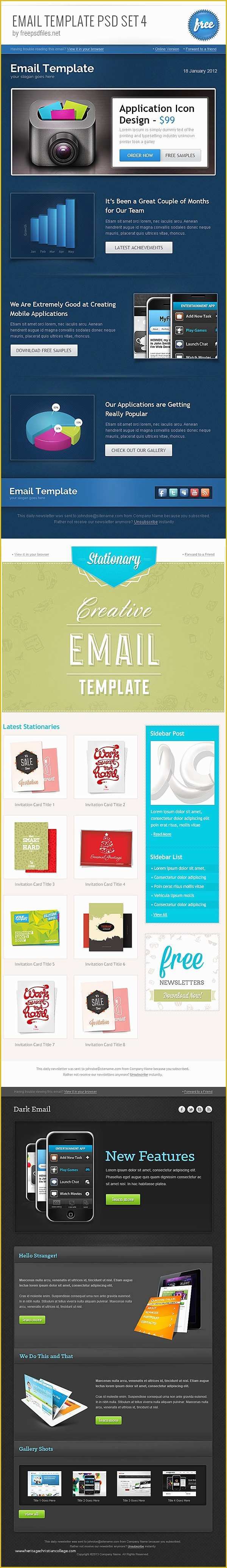 Free Marketo Email Templates Of Free Email Newsletter Templates Psd Css Author