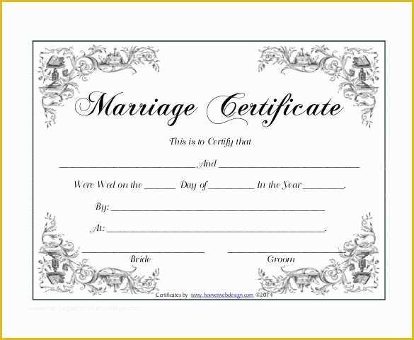 Free Marriage Certificate Template Microsoft Word Of 10 Marriage Certificate Templates