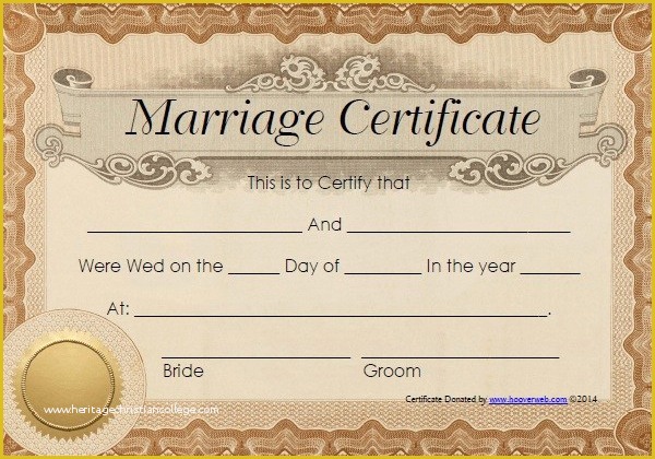 Free Marriage Certificate Template Microsoft Word Of 42 Free Marriage Certificate Templates Word Pdf Doc