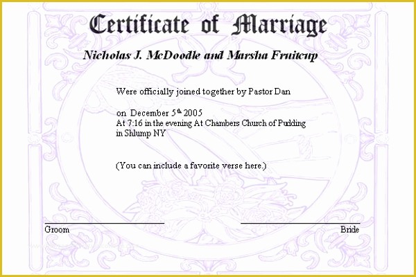 Free Marriage Certificate Template Microsoft Word Of 42 Free Marriage Certificate Templates Word Pdf Doc