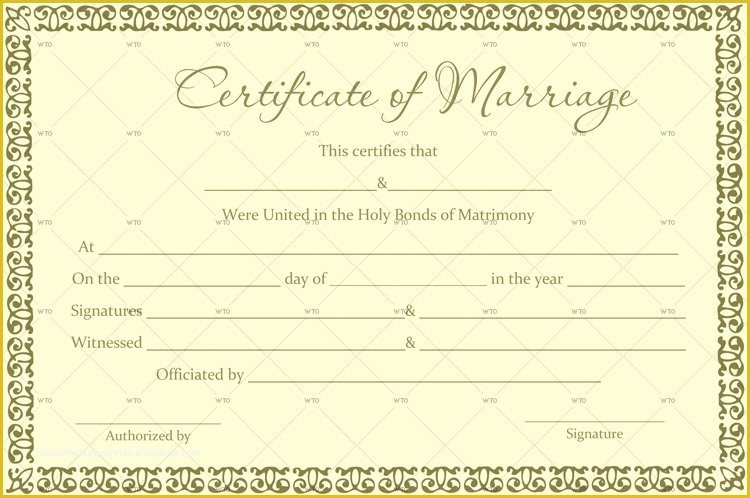 Free Marriage Certificate Template Microsoft Word Of 60 Marriage Certificate Templates for Microsoft Word