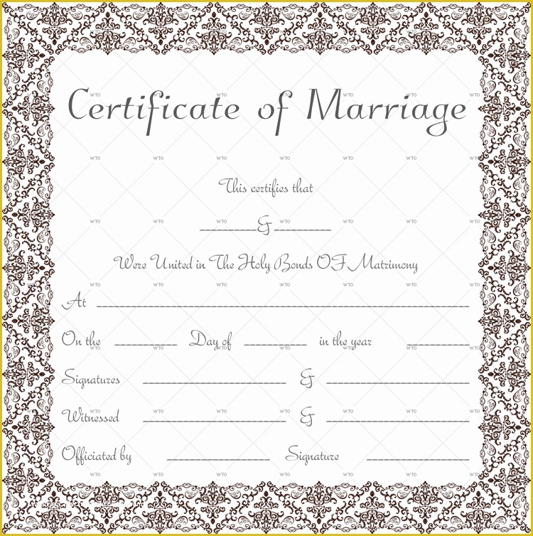 Free Marriage Certificate Template Microsoft Word Of 60 Marriage Certificate Templates for Microsoft Word