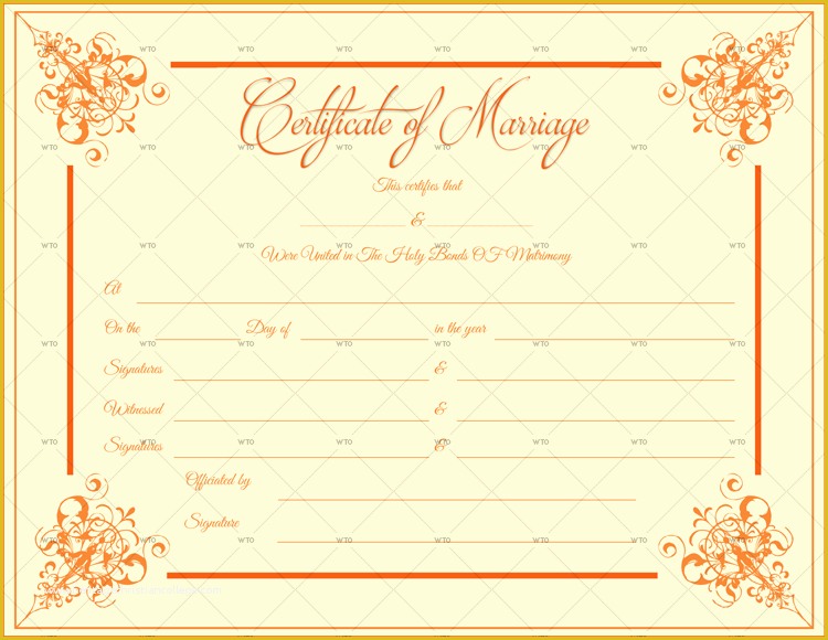 Free Marriage Certificate Template Microsoft Word Of 60 Marriage Certificate Templates for Microsoft Word