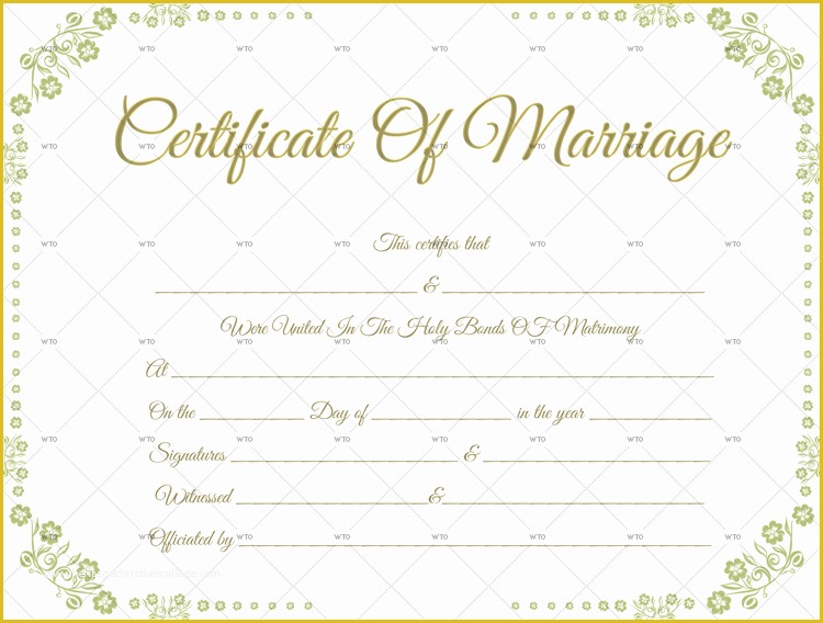 Free Marriage Certificate Template Microsoft Word Of 60 Marriage Certificate Templates for Microsoft Word