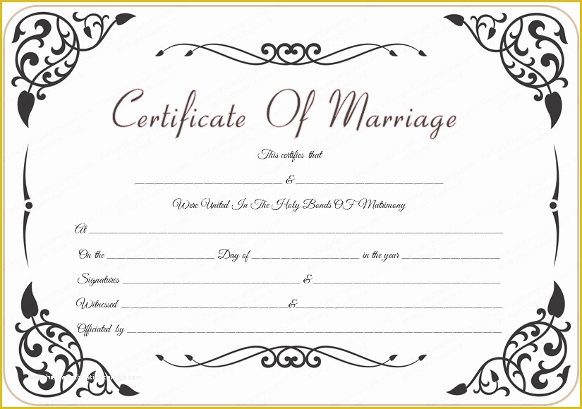 Free Marriage Certificate Template Microsoft Word Of 9 Best Of Marriage Certificate Template Free