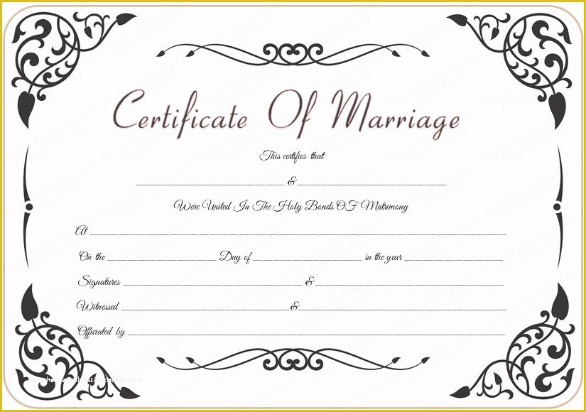 Free Marriage Certificate Template Microsoft Word Of 9 Best Of Marriage Certificate Template Free