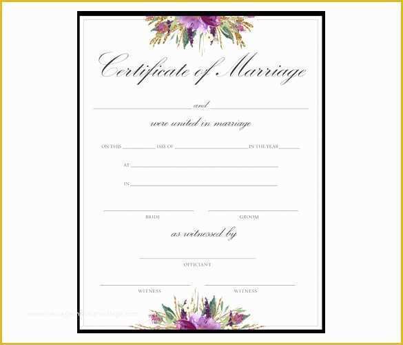 Free Marriage Certificate Template Microsoft Word Of Editable Word Doc Blank Marriage Certificate
