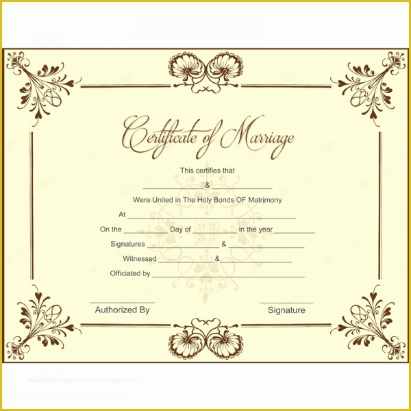 Free Marriage Certificate Template Microsoft Word Of Marriage Certificate 05 In 2019 Microsoft
