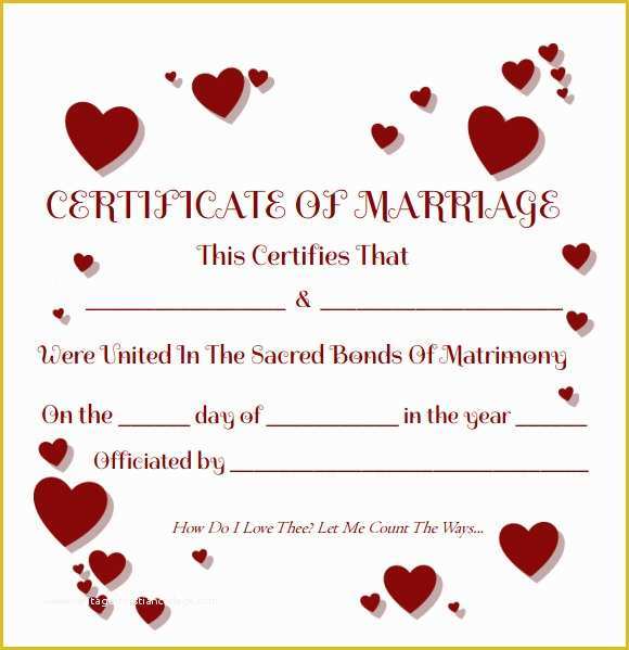 Free Marriage Certificate Template Microsoft Word Of Sample Marriage Certificate Template 18 Documents In
