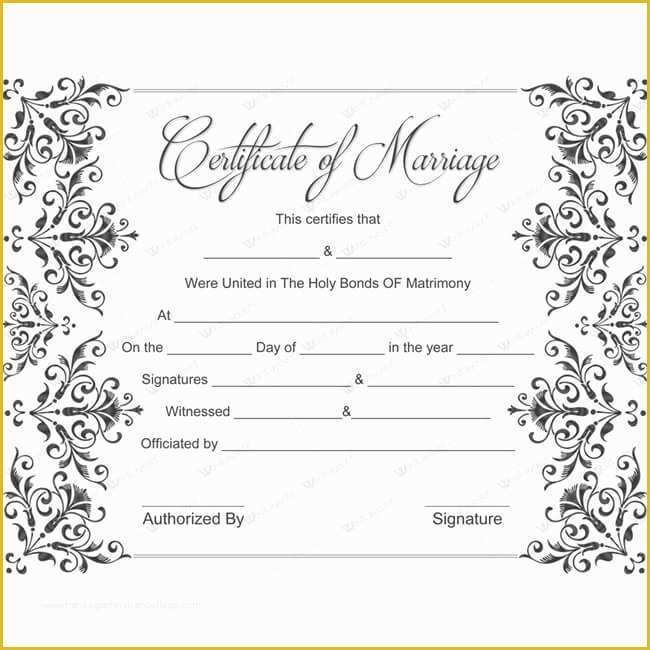 Free Marriage Certificate Template Microsoft Word Of Save Word Templates