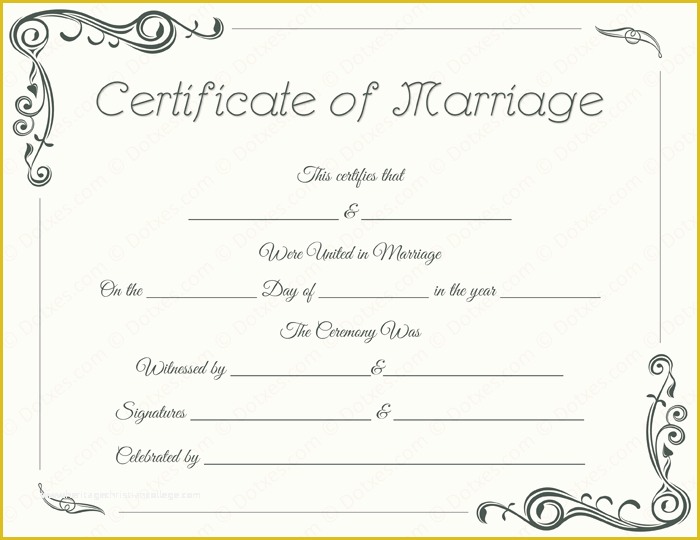 Free Marriage Certificate Template Microsoft Word Of Standard Marriage Certificate Template Dotxes