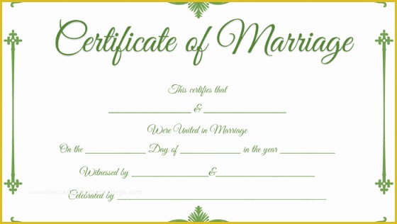 Free Marriage Certificate Template Microsoft Word Of Traditional Corner Marriage Certificate Template Dotxes