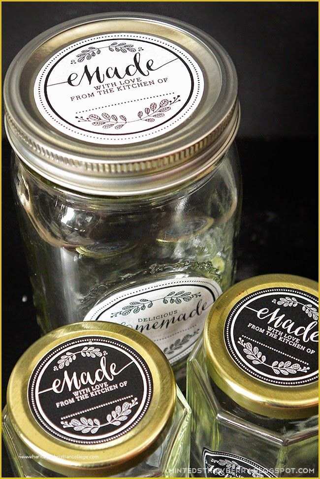 Free Mason Jar Label Templates Of Free Printable Homemade Mason Jar Labels In Five Colors