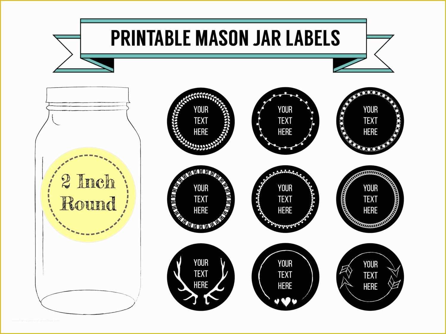 Free Mason Jar Label Templates Of Printable Labels for Jars