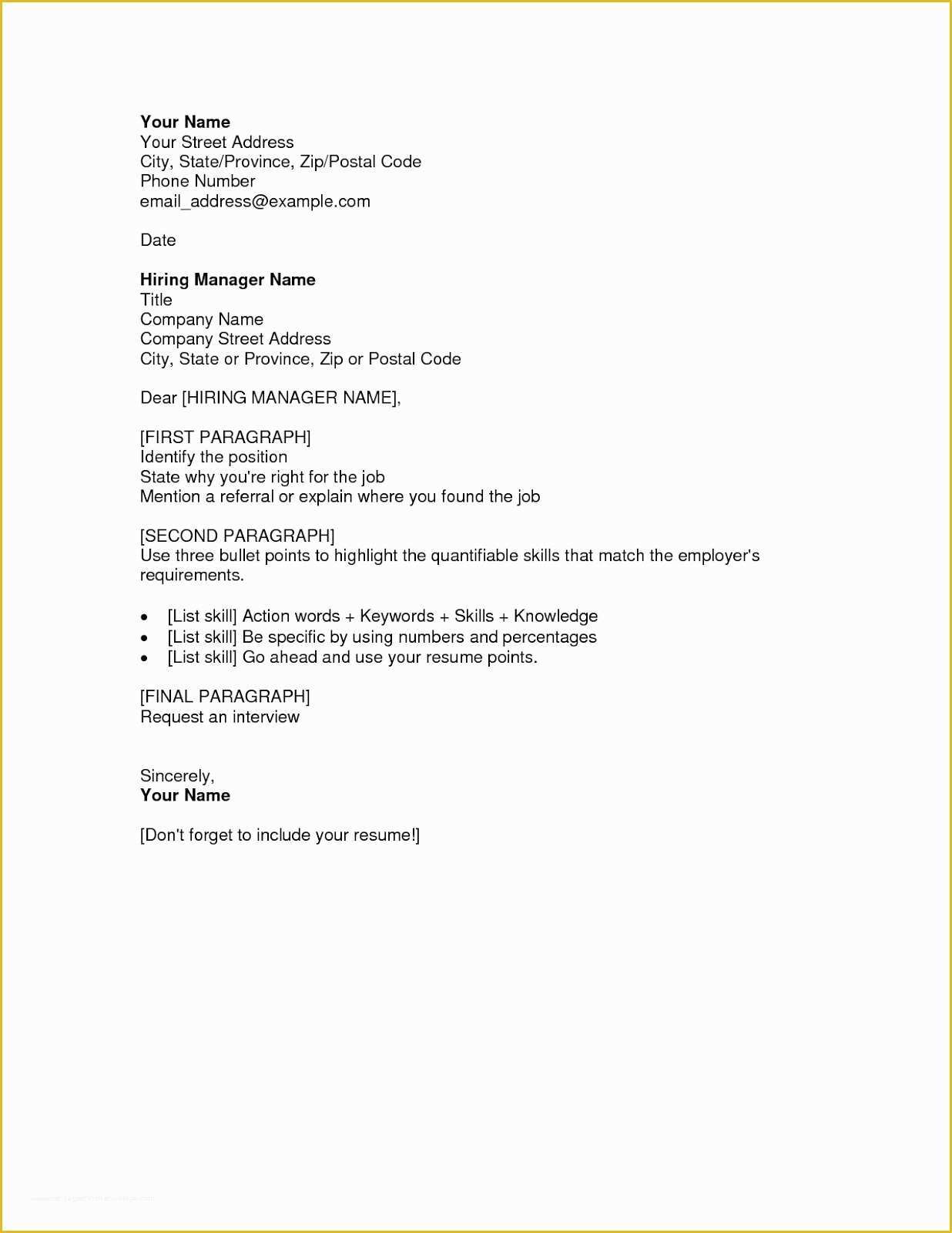 Free Matching Cover Letter and Resume Templates Of Free Cover Letter Samples for Resumes