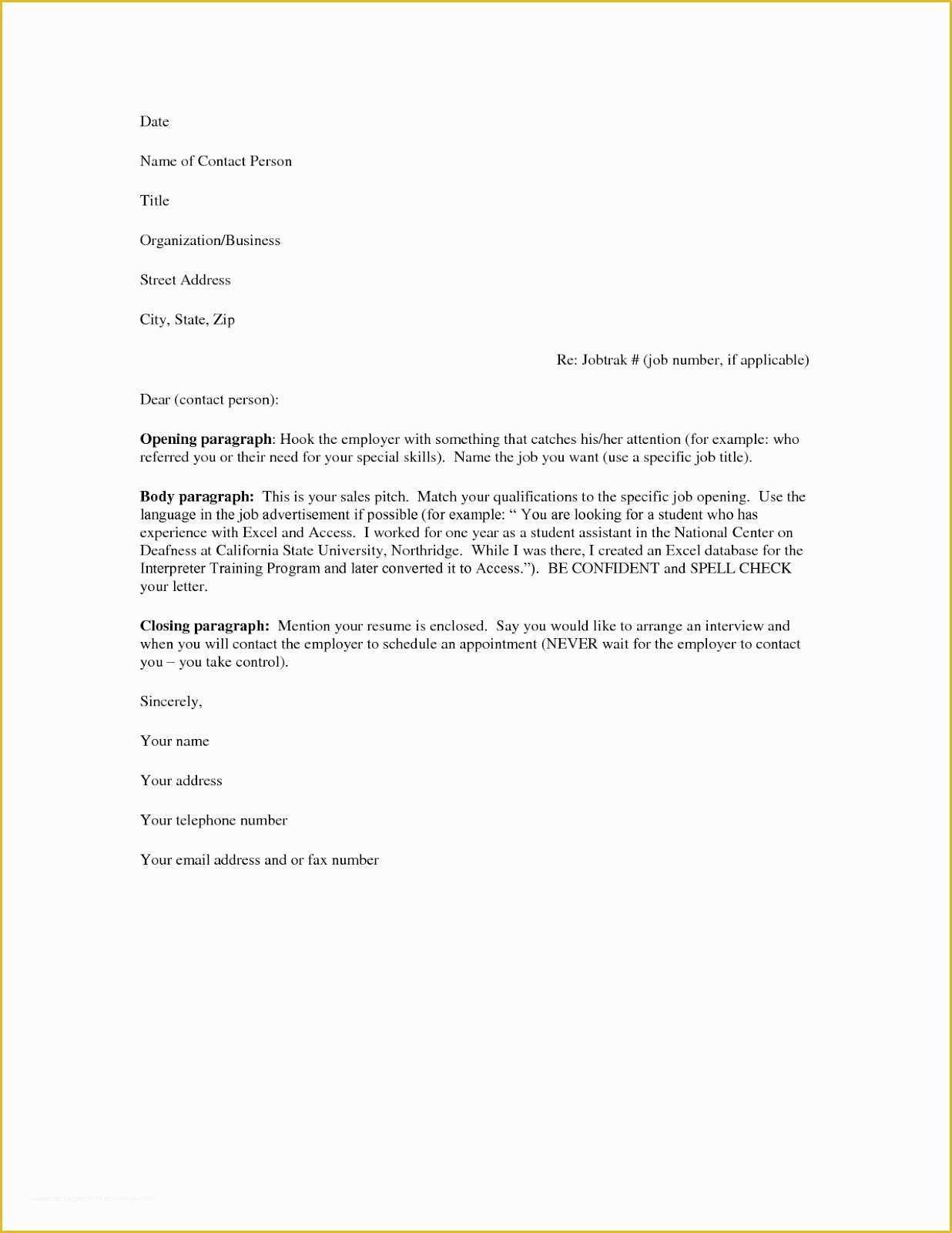 Free Matching Cover Letter and Resume Templates Of Free Cover Letter Samples for Resumes