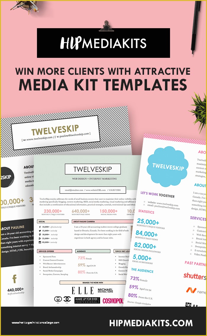 Free Media Kit Template Of 5 Media Kit Templates that Will Win You More Clients