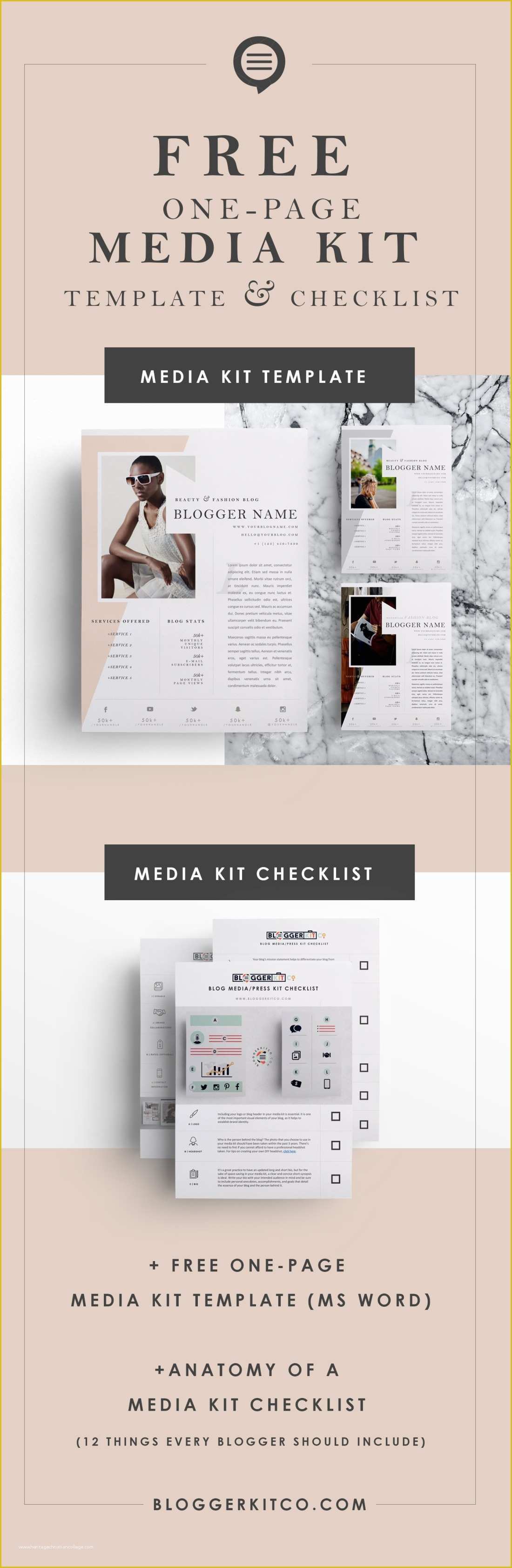 Free Media Kit Template Of Anatomy Of A Media Kit What Every Blogger Should Include