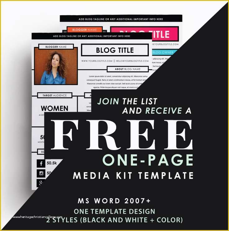 Free Media Kit Template Of Anatomy Of A Media Kit What to Include