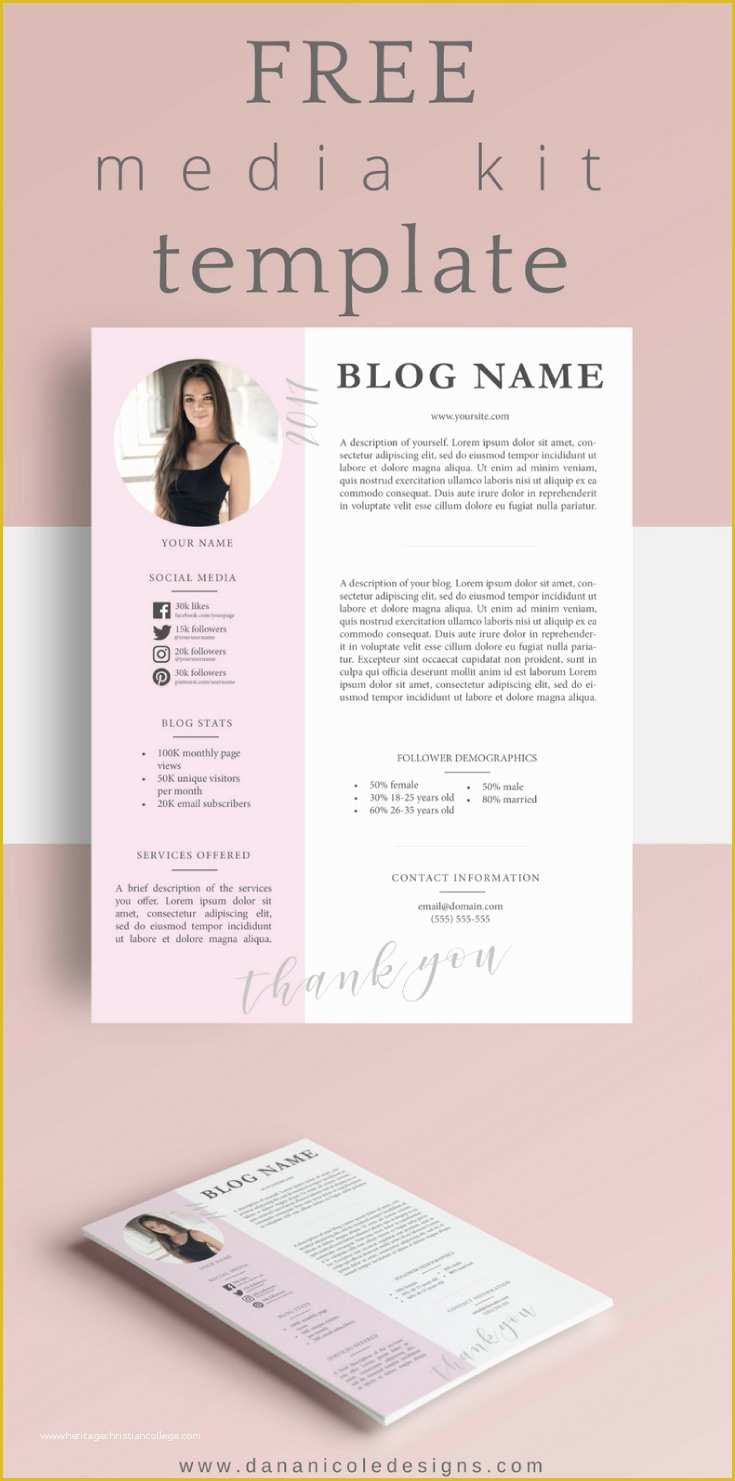 Free Media Kit Template Of Free Media Kit Template for Bloggers who Want to Work with
