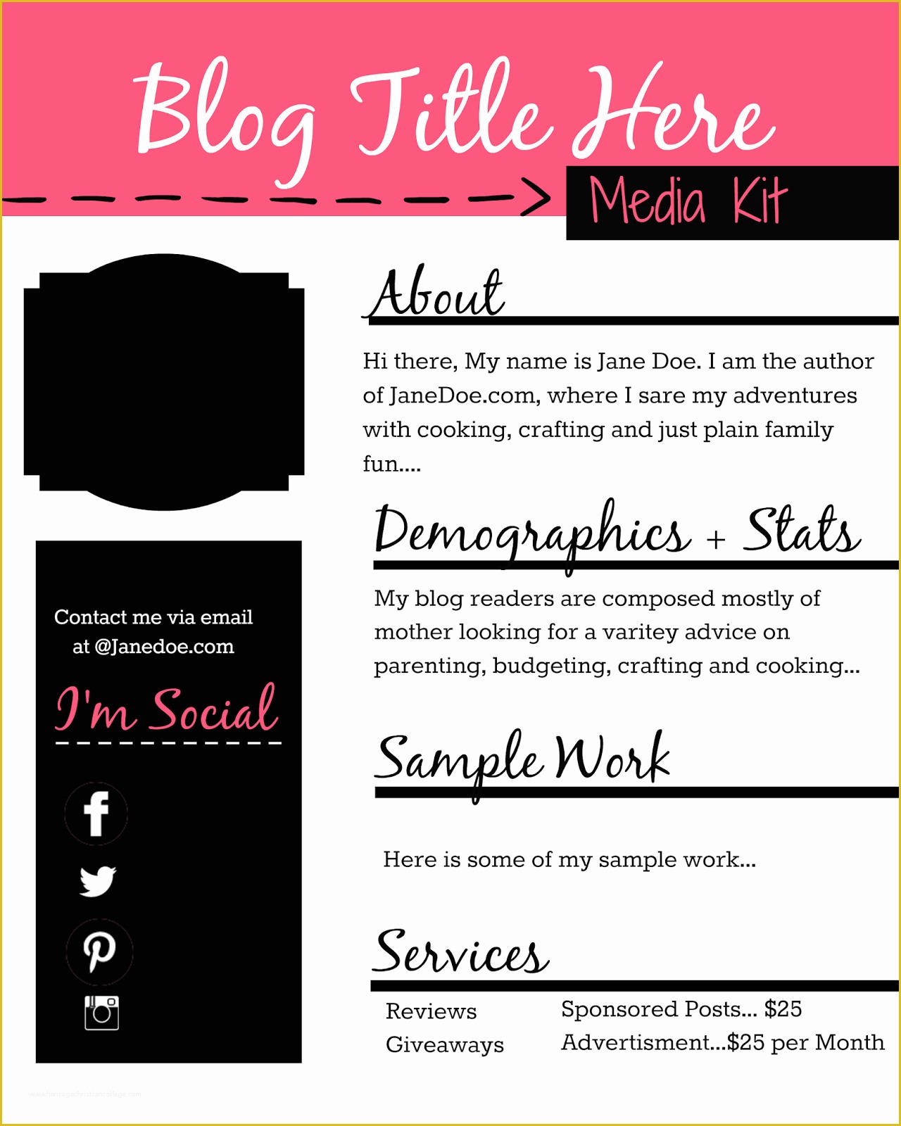 Free Media Kit Template Of How to Design A Free Media Kit for Your Blog Premade