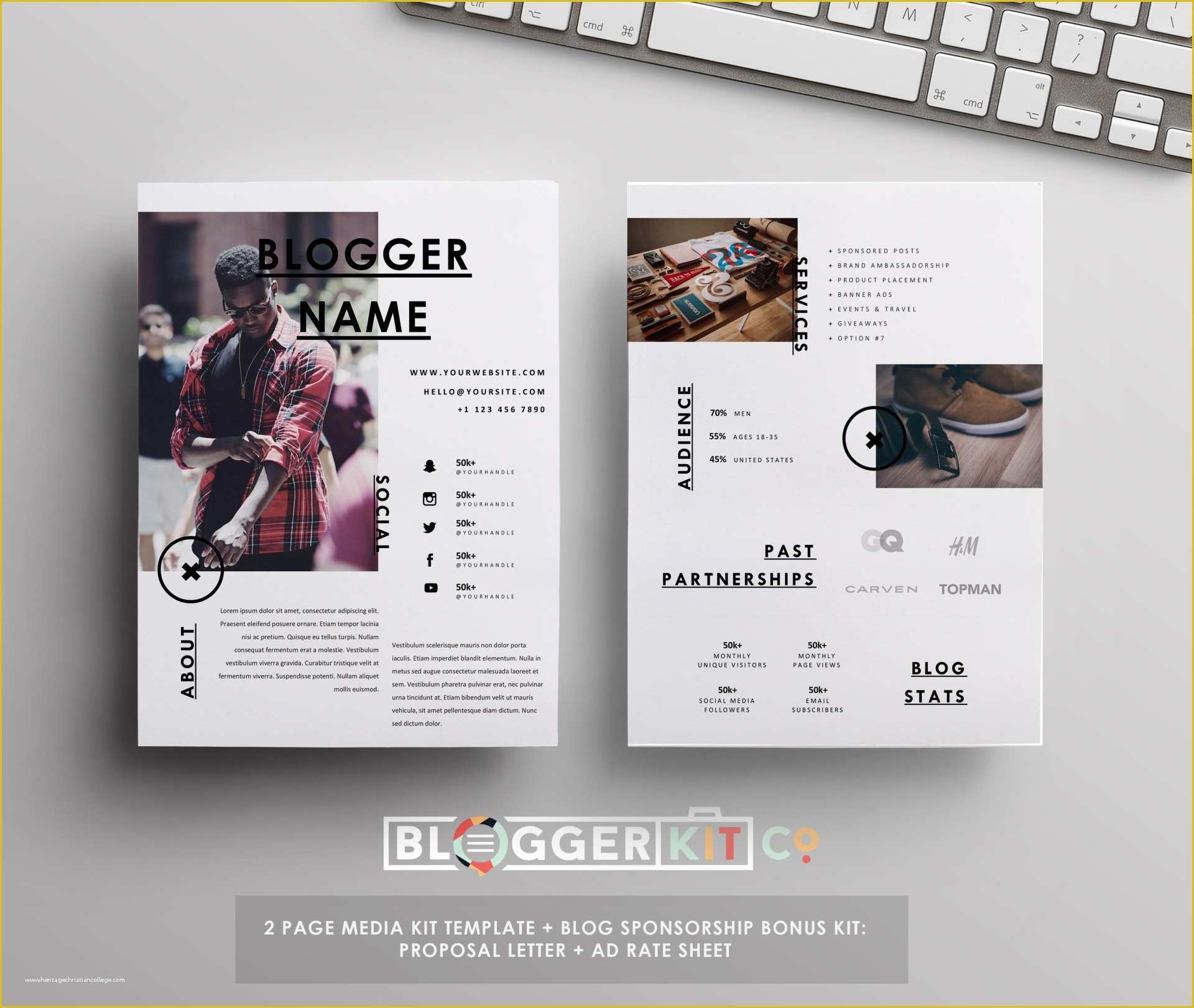 Free Media Kit Template Of Influencer Media Kit Template Ad Rate Sheet Blog