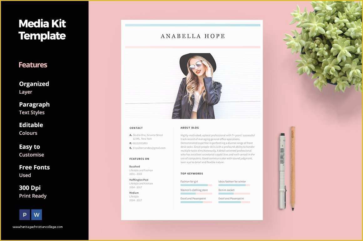 Free Media Kit Template Of Media Kit Template for Blogger social Media Templates