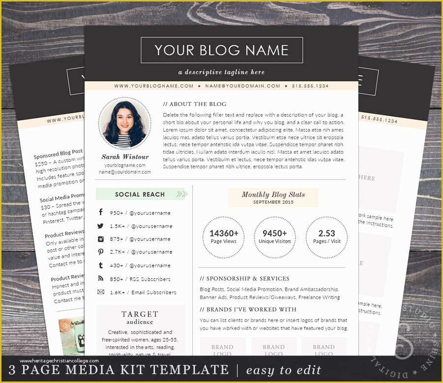 Free Media Kit Template Of Media Kit Template the Modern Darling Mac or Pc Word and