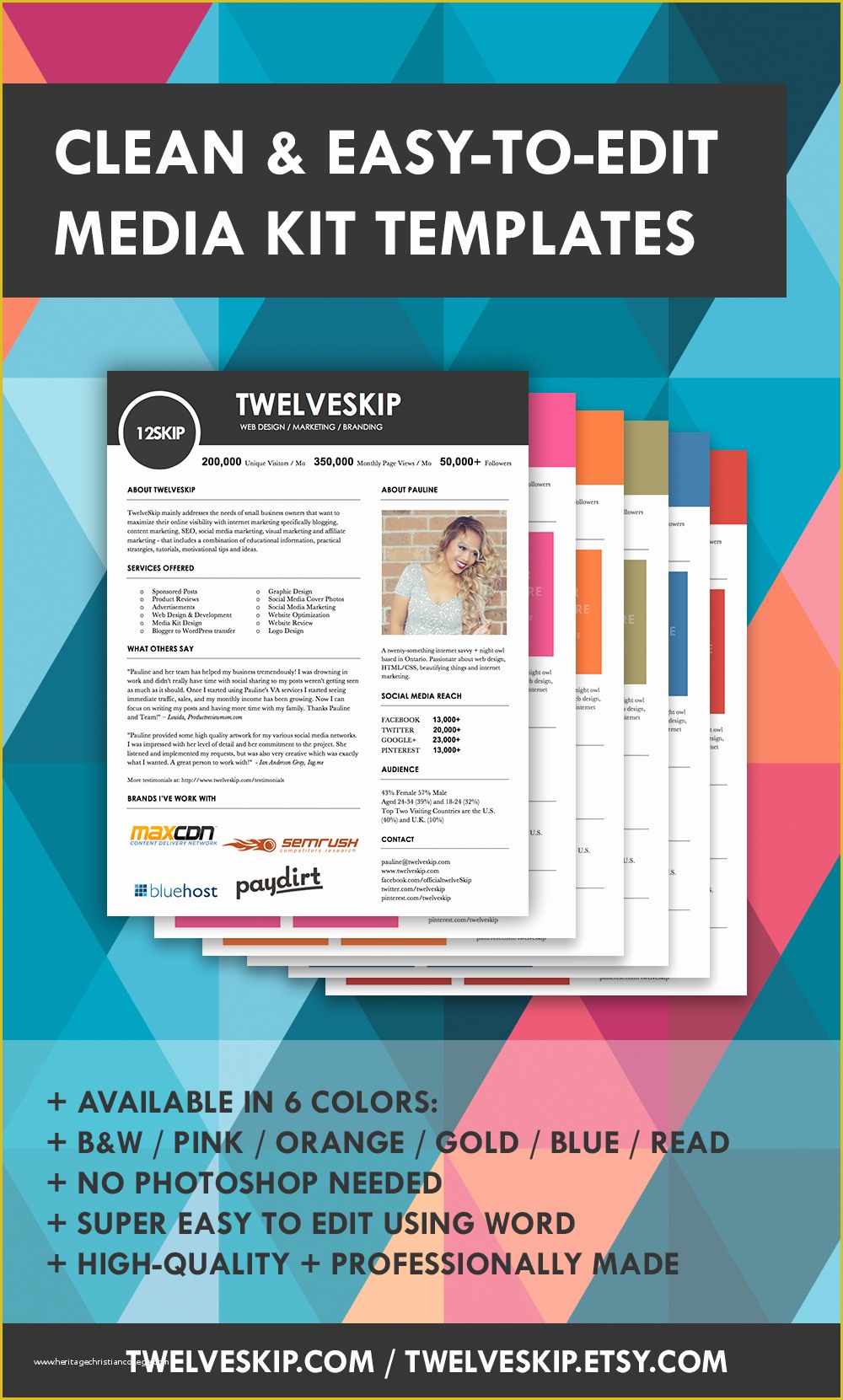 Free Media Kit Template Of Media Kit Templates Diy the Pin to One today