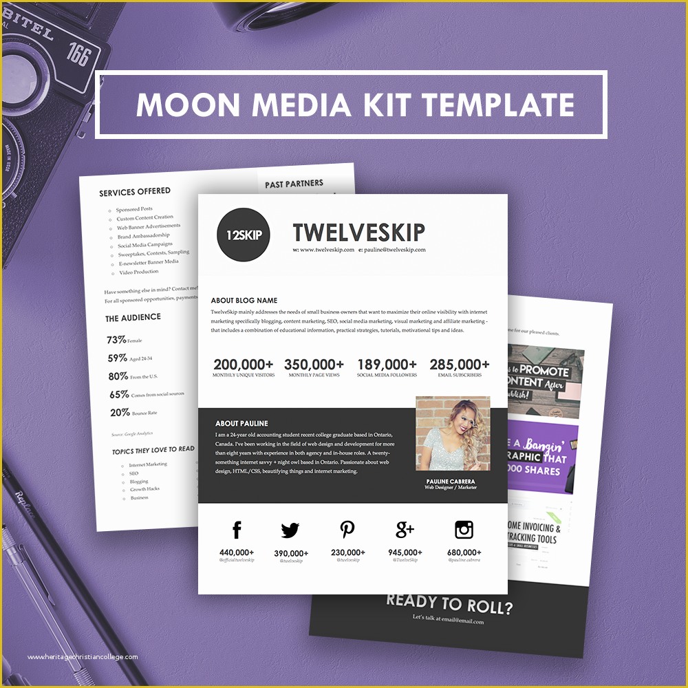 Free Media Kit Template Of Moon Media Kit Template Hipmediakits