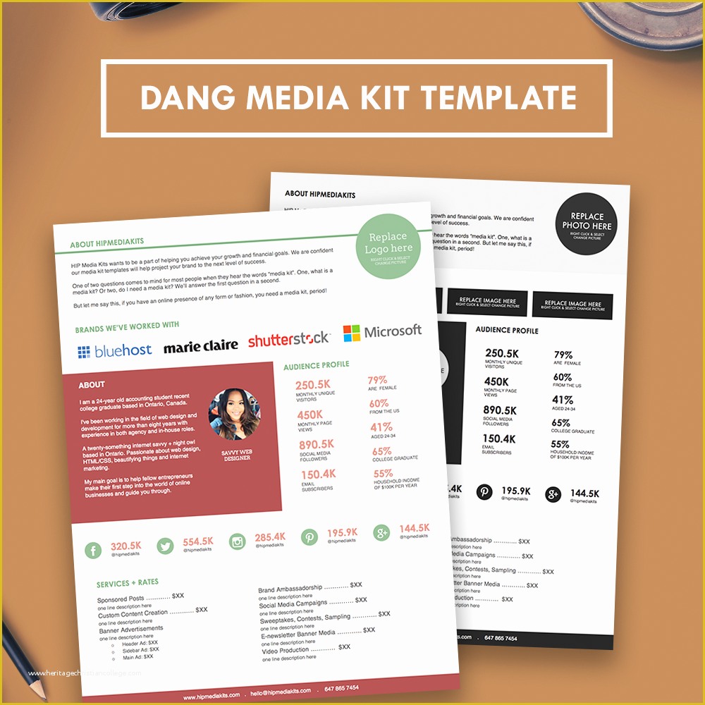 Free Media Kit Template Of Professional Media Kit Press Kit Hipmediakits