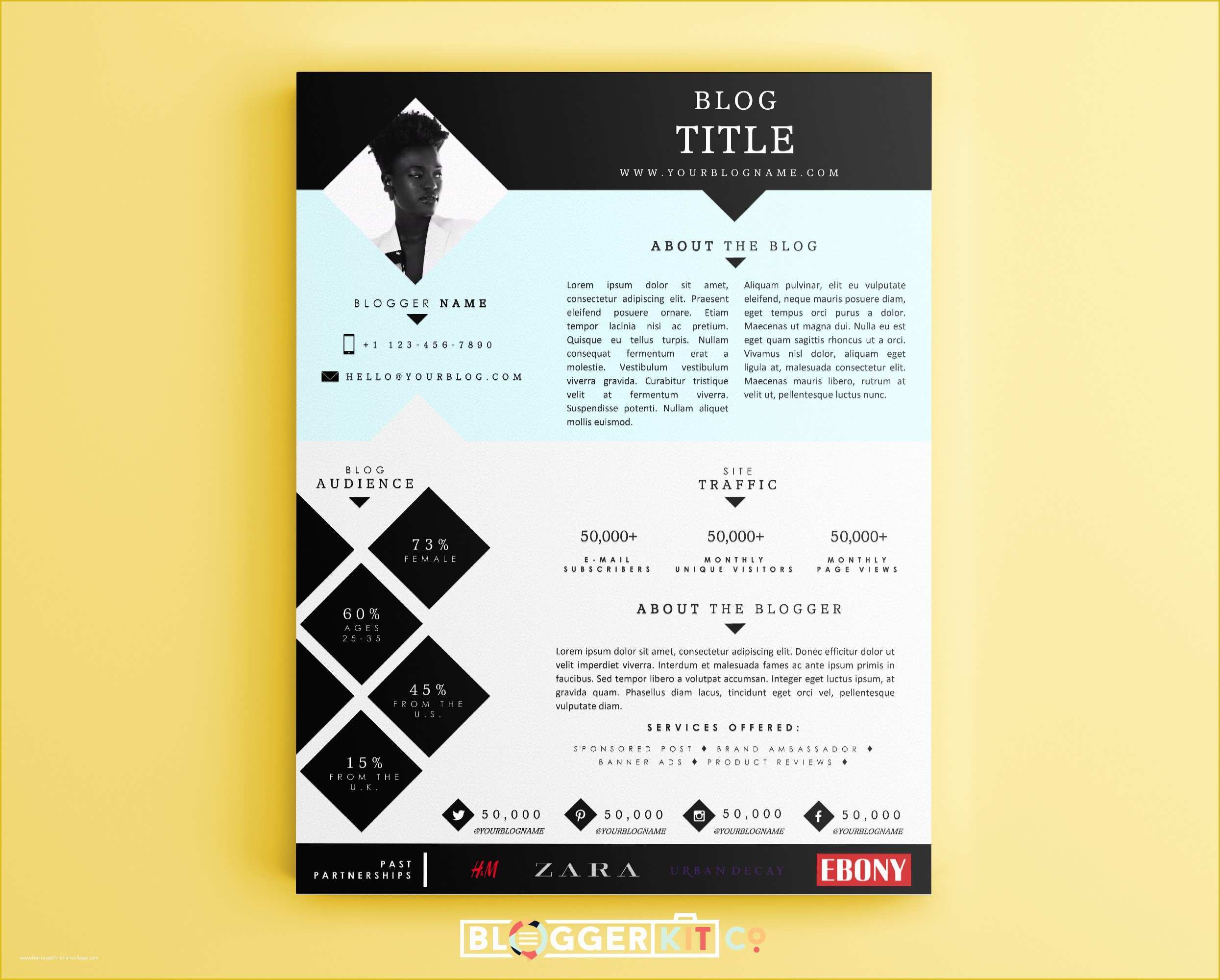 Free Media Kit Template Of the Goal Getter Media Kit Template