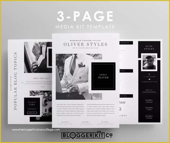 Free Media Kit Template Of Three Page Media Kit Template Press Kit Template by