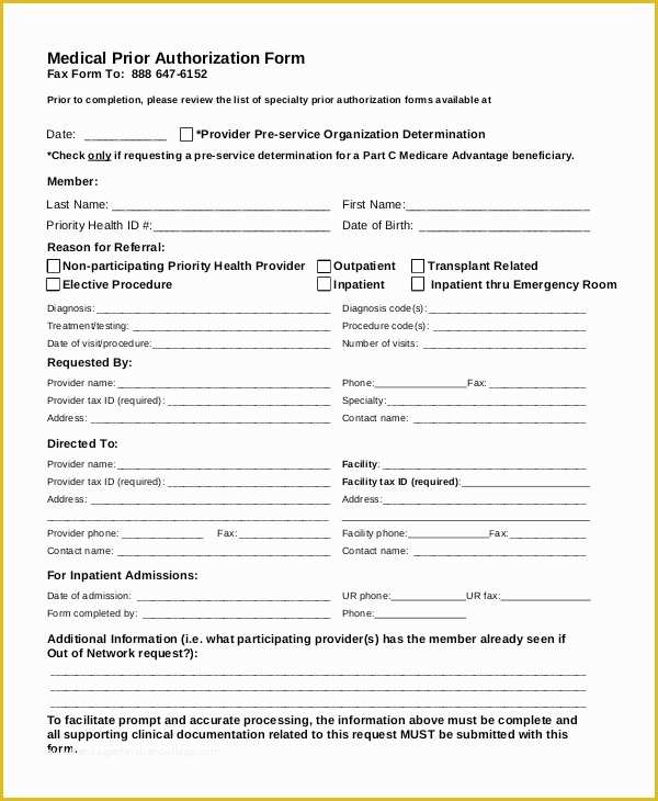 Free Medical Consent form Template Of 10 Printable Medical Authorization forms Pdf Doc