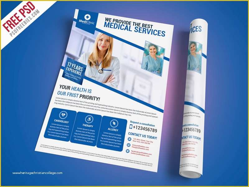 Free Medical Flyer Templates Of Free Psd Medical Services Flyer Template Psd by Psd