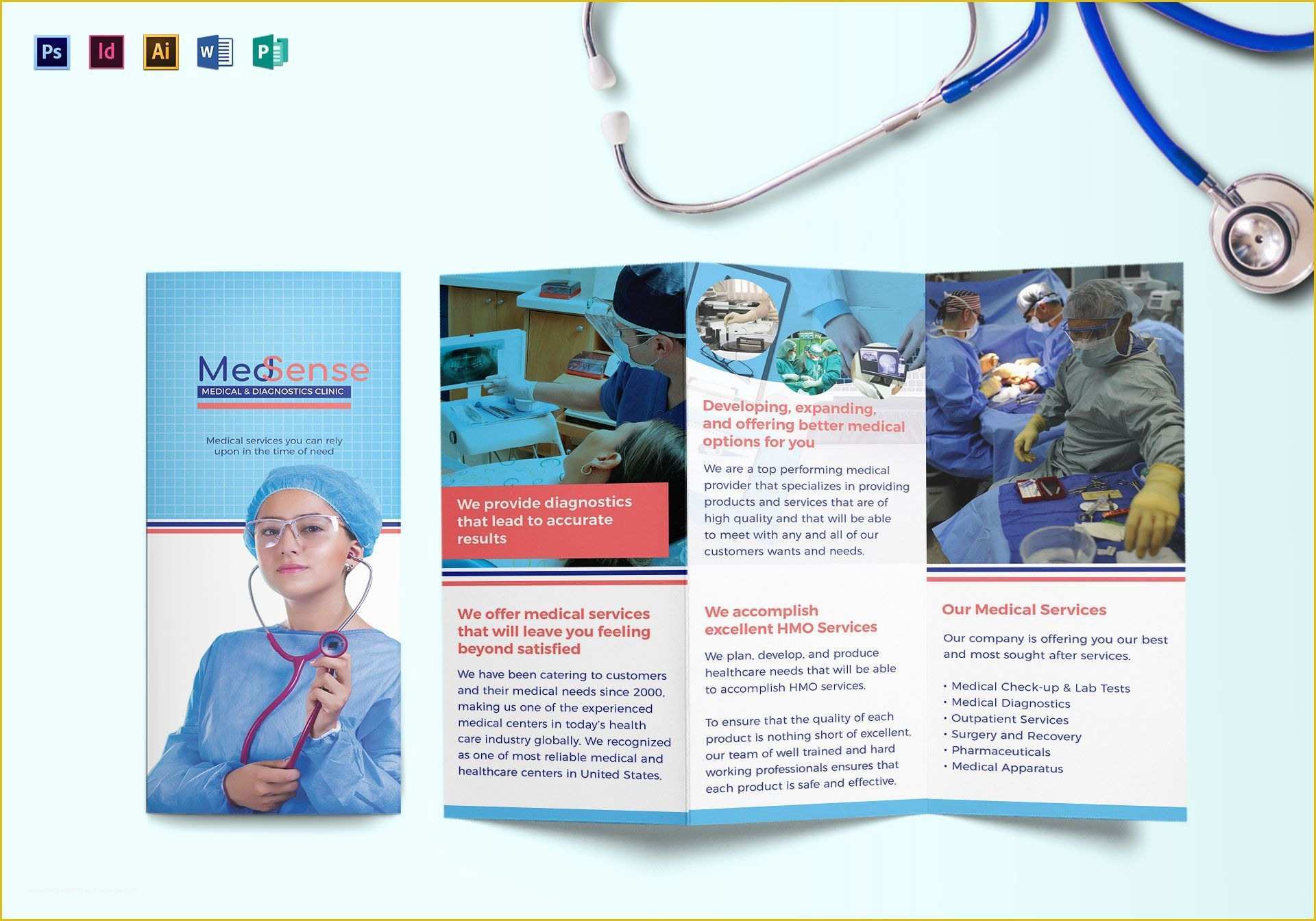 Free Medical Flyer Templates Of Tri Fold Medical Brochure Design Template In Psd Word