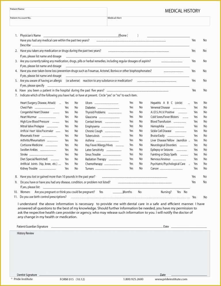 Free Medical forms Templates Of 67 Medical History forms [word Pdf] Printable Templates