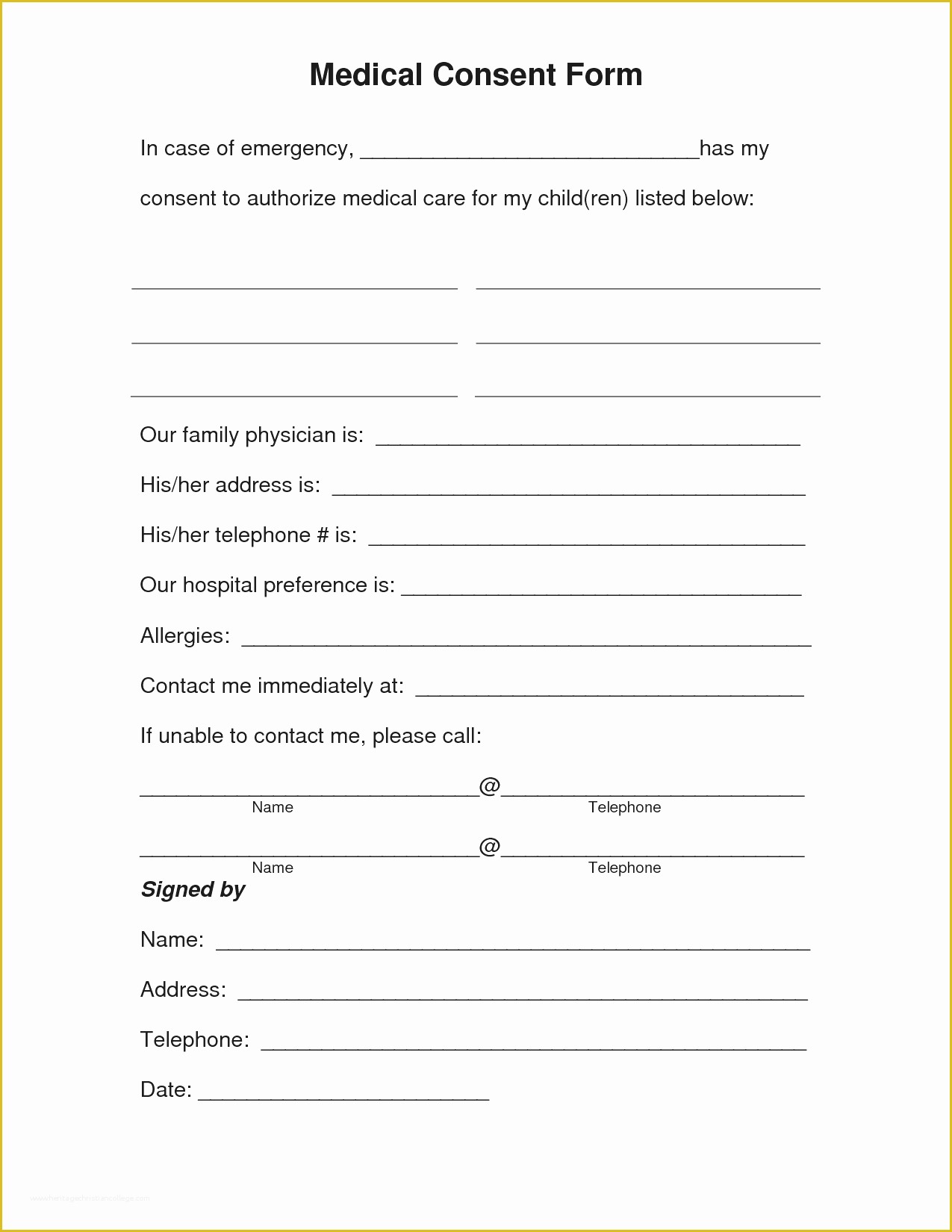 Free Medical forms Templates Of Blank Medical forms Mughals