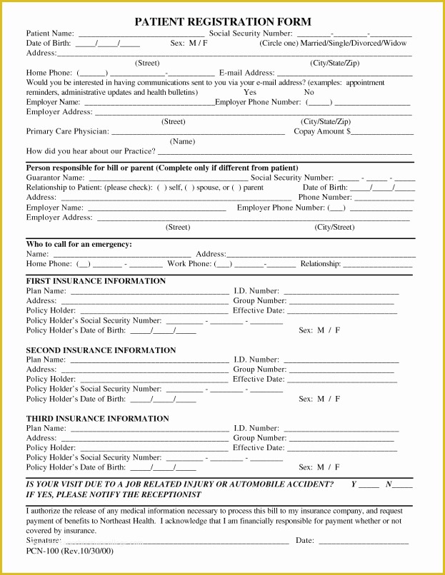 Free Medical forms Templates Of Blank Medical forms Mughals