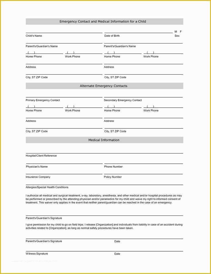 Free Medical forms Templates Of Free Student Information Sheet Template