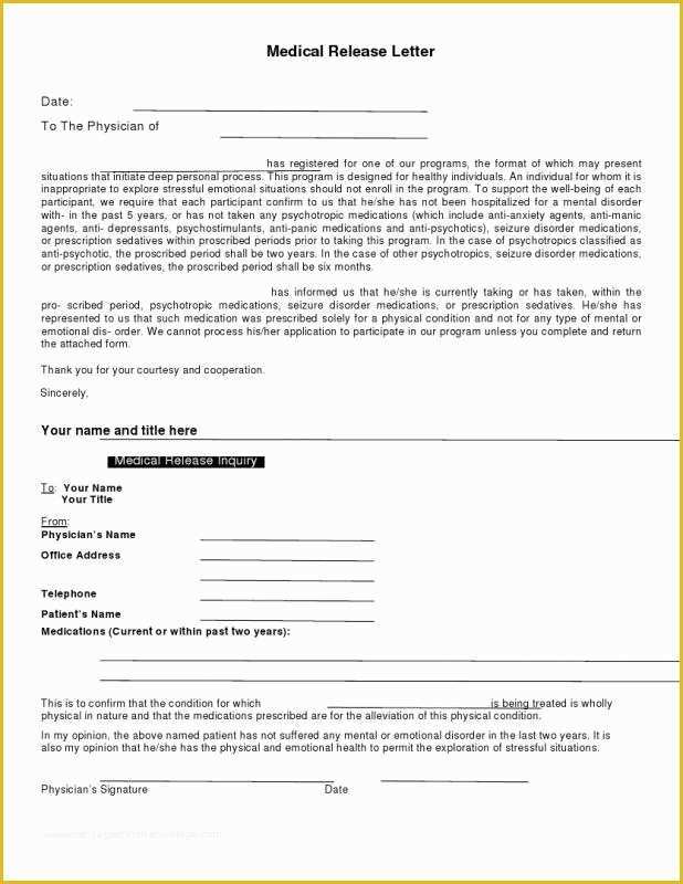 Free Medical forms Templates Of Medical form Templates