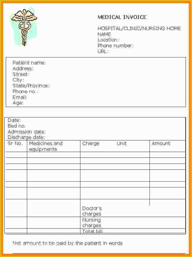 Free Medical Invoice Template Of Sample Medical Invoice Template 16