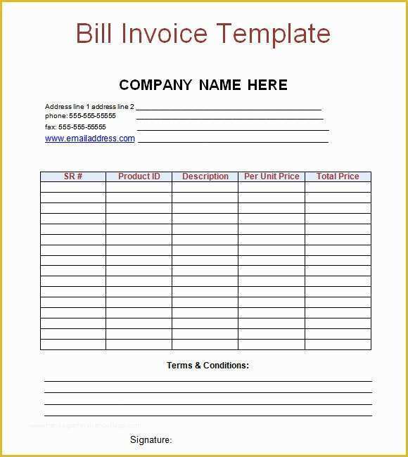 Free Medical Invoice Template Of 13 Billing Invoice Samples