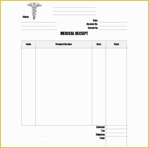 Free Medical Invoice Template Of 18 Doctor Receipt Templates Excel Word Apple Pages